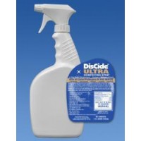 Empty Quart Bottle and Sprayer with DisCide Ultra Label, Bottle Only